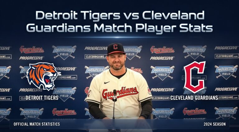 detroit tigers vs cleveland guardians match player stats