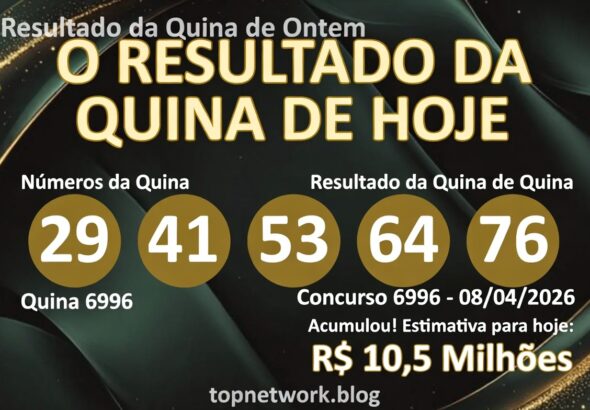 o resultado da quina de ontem